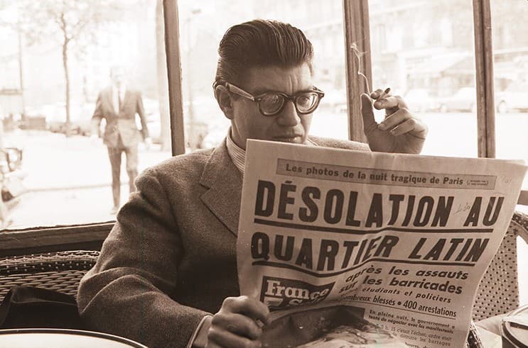 Le compositeur Morton Feldman, Paris, 1968 / Photo : Earle Brown, 
