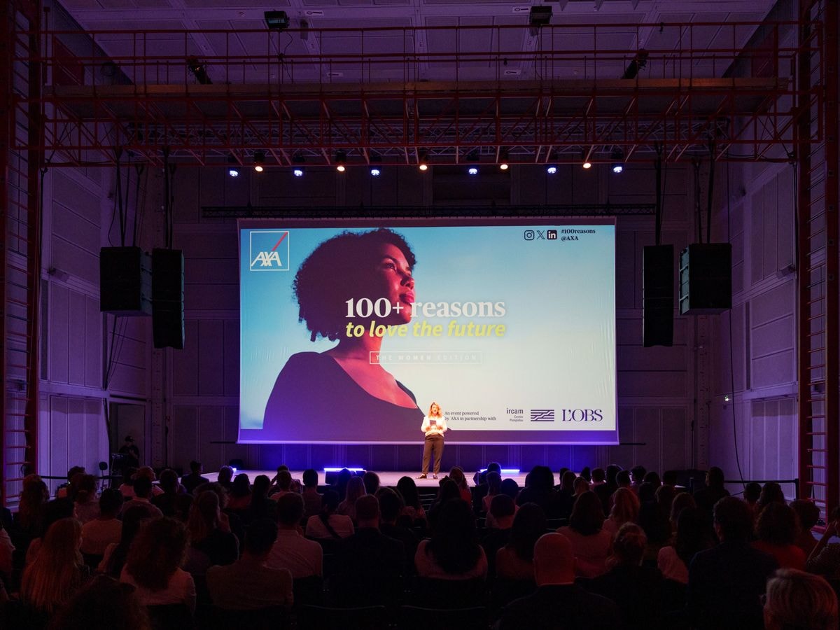 100+ raisons d'aimer le futur, conférence d'AXA à l'Espace de projection